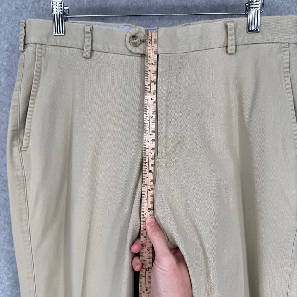 Peter Millar Mens Chino Pant Size 33x34 Pima Cotton Tan Straight Leg Golf Work - Picture 12 of 14